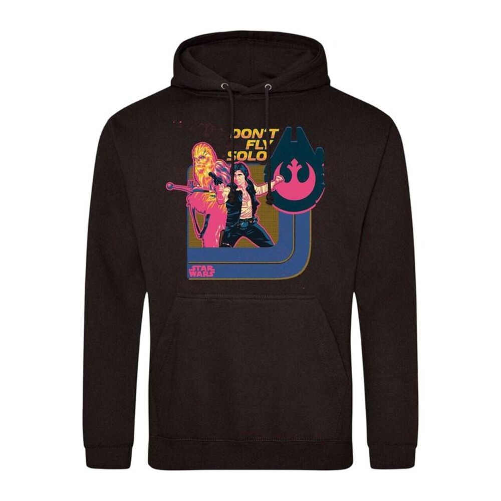 Star Wars Mens Don�'t Fly Solo Han Solo & Chewbacca Printed Hoodie / Black